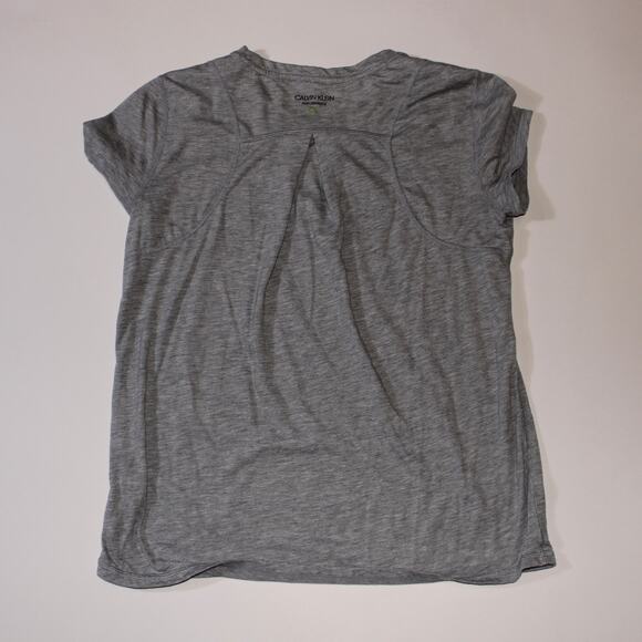 Calvin Klein Performance Gray Short Sleeve Top With A White Logo Size M - Picture 2 of 4
